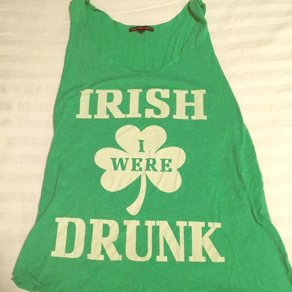 Irish I was drunk st patty’s tee ☘️